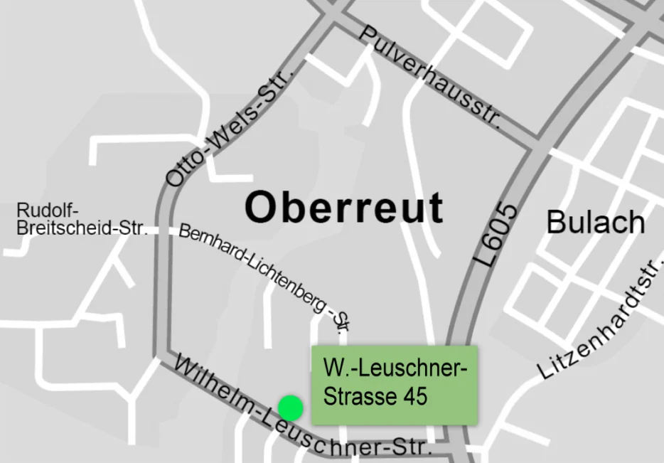 Lageplan Wilhelm-Leuschner-Straße 45, Karlsruhe-Oberreut